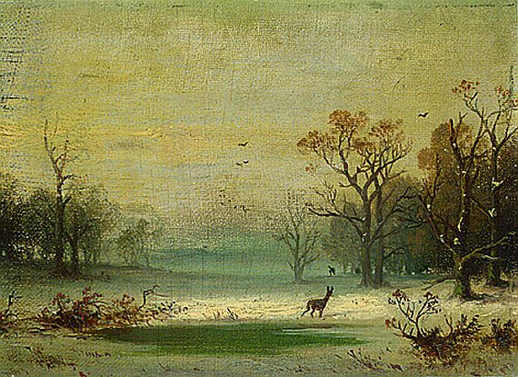 Cölestin Brügner - Reh in Winterlandschaft