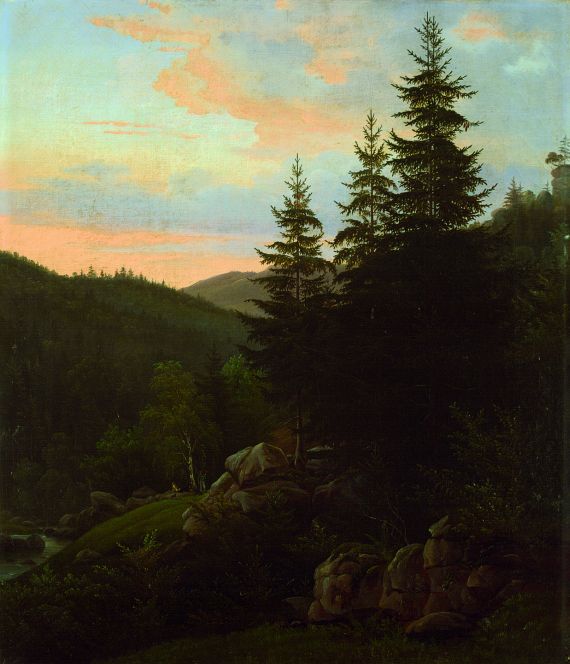Karl Christian Sparmann - Bewaldete Gebirgslandschaft