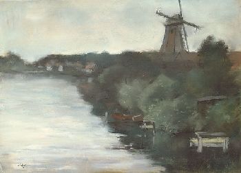 Lesser Ury - Holländische Landschaft