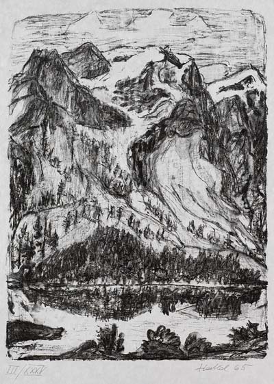 Erich Heckel - Berghang am See (Berge)