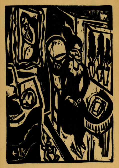 Ernst Ludwig Kirchner - Das Stiftsfräulein am Nähtisch