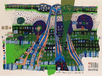 Friedensreich Hundertwasser - Let us pray Manitou wins