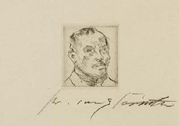 Lovis Corinth - 2 Bll.: Selbstbildnis (Kopf). Zustand A und B