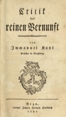 Immanuel Kant - Critik der reinen Vernunft