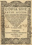 Francisco de Robles - Copia sive ratio accentuum