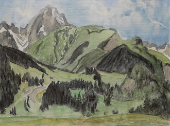 Erich Heckel - Landschaft im Bergell