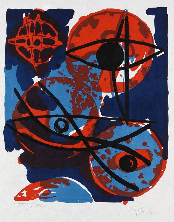 Ernst Wilhelm Nay - Rot aus Blau