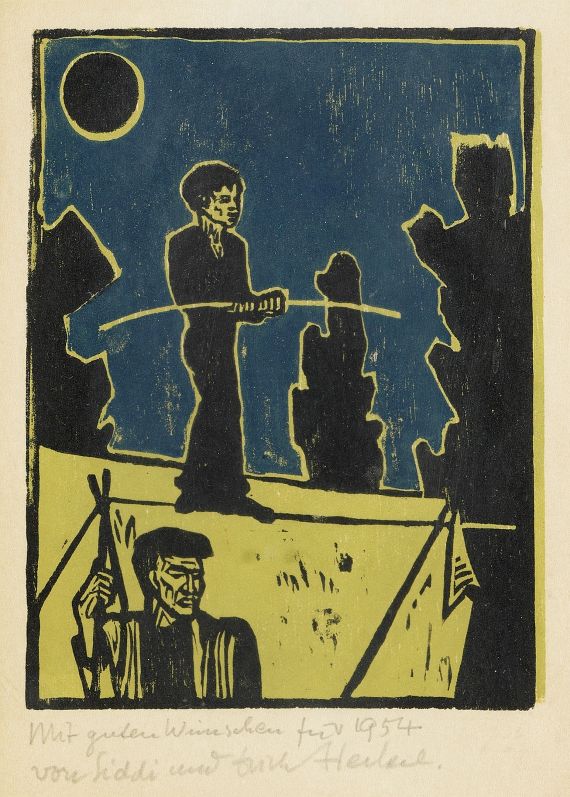 Erich Heckel - 23. Jahresblatt: Seiltänzer