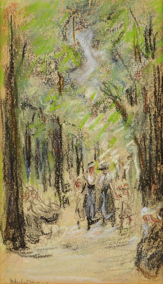 Max Liebermann - Spaziergänger im Tiergarten