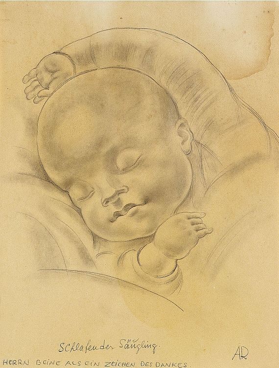 Anita Rée - Schlafender Säugling