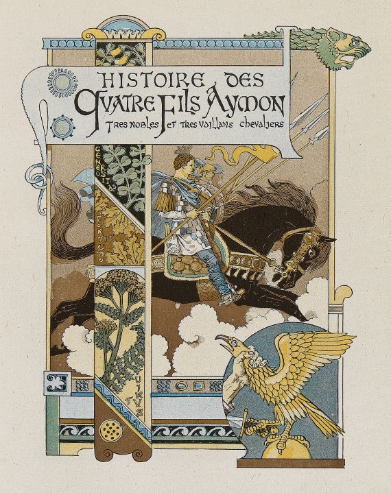 Eugène Samuel Grasset - Histoire des quatre fils Aymon. 1883.