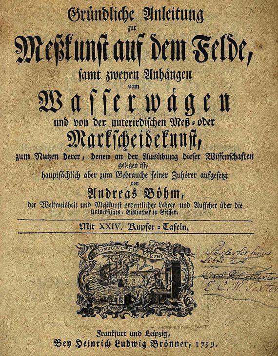 Andreas Böhm - Anleitung zur Meßkunst. 1759.