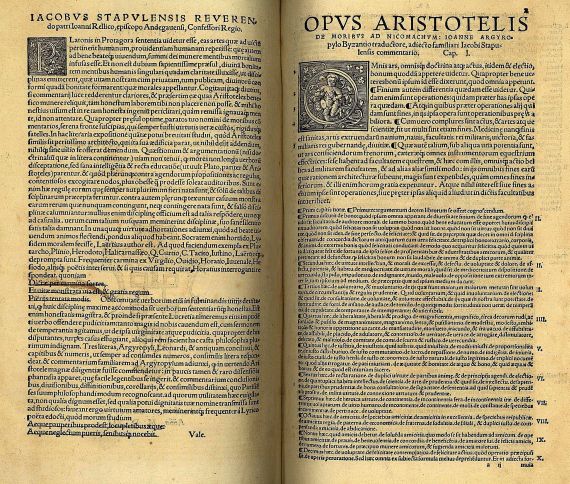 Aristoteles - Ethicorum ad Nicomachum. 1541.
