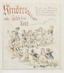 Theodor Hosemann - Kinderstreiche. Orig.-Manuskript. 1866.