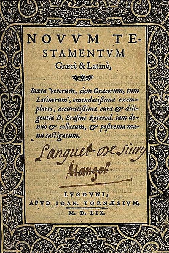 Desiderius Erasmus von Rotterdam - Novum Testamentum. 1559.