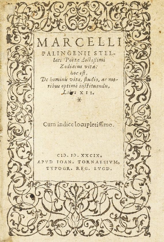 Pietro Angelo Manzoli - Zodiacus vitae. 1589.