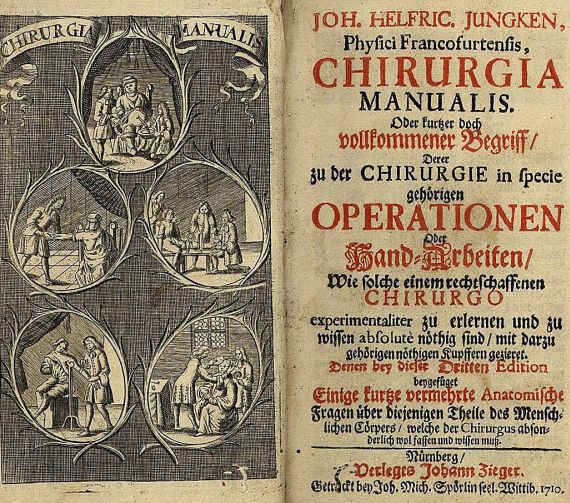 Johann Helfric. Jungken - Chirurgia. 1710.