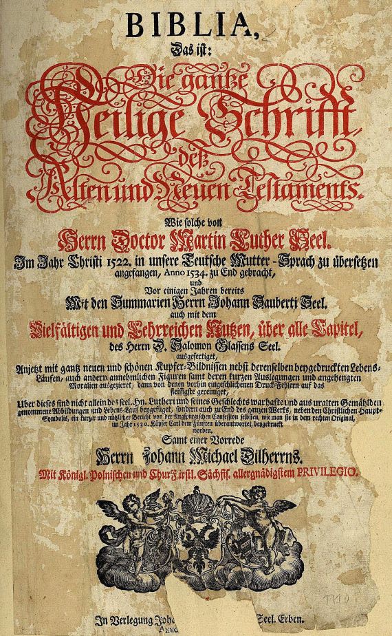   - Biblia germanica. Nürnberg 1720.