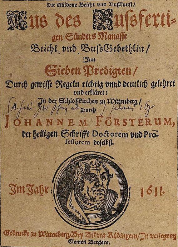 Johannes Förster - Aus des Ausfertigen Sünders, 1611