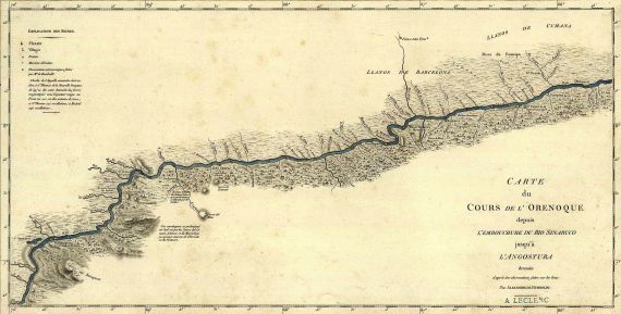 Alexander von Humboldt - Carte itinéraire du cours de l