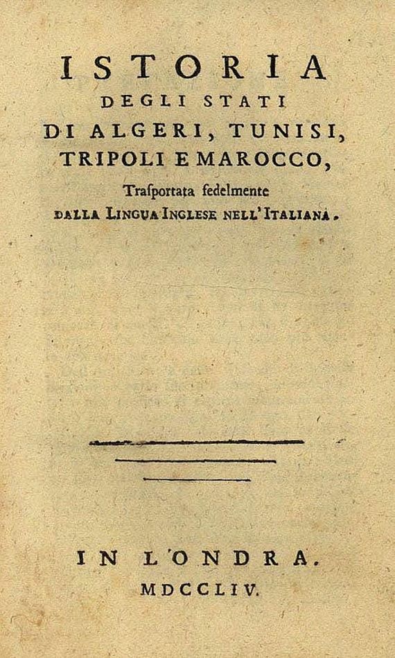 Jacques Philippe Laugier de Tassy - Istoria degli stati di Algeri, Tunisi, Tripoli