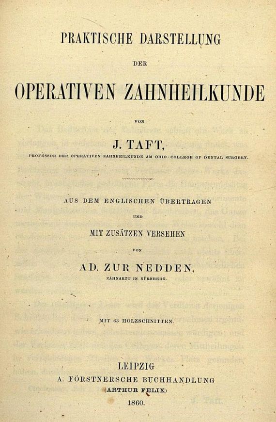 J. Taft - Praktische Darstellung der operativen Zahnheilkunde