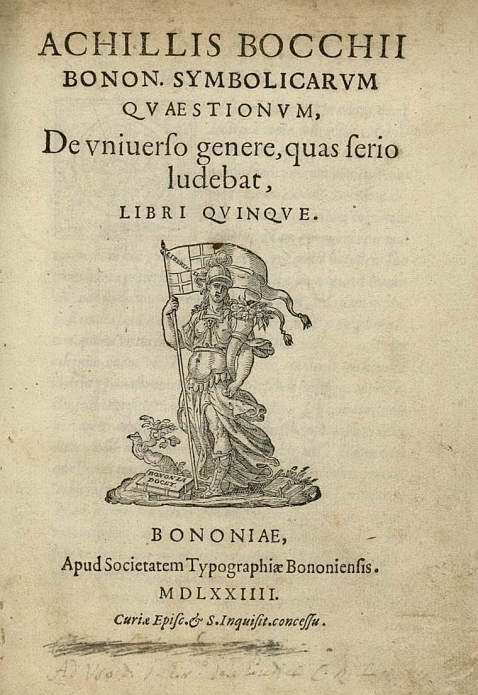 Achille Bocchi - Symbolicarum questionum. 1574.