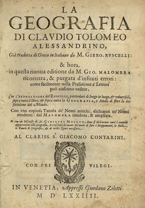 Claudius Ptolemäus - La geografia. 1574.