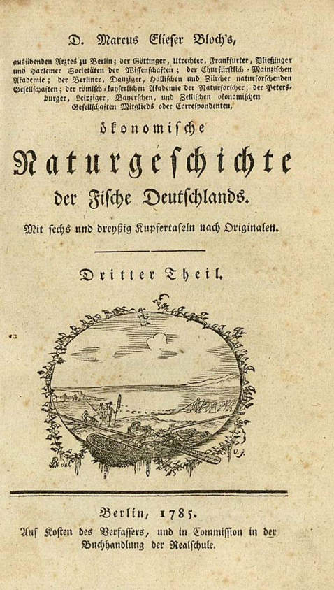   - Naturgeschichte der Fische Deutschlands. 1785