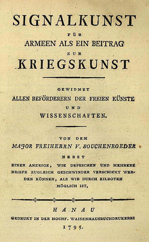   - Signalkunst für Armeen. 1795.