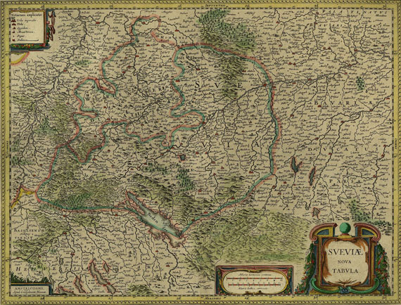  Baden-Württemberg - Sveviae nova tabula. Circulus Sueviae ... exhibitus.