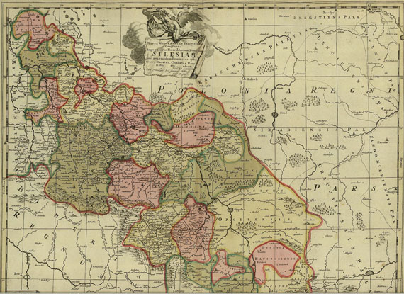 Polen - Mappa geographica ... dominium Silesiam.