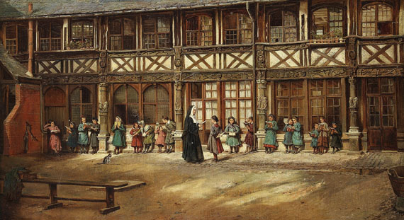 Eyre Crowe - Die Schule von Aitre Saint-Maclou in Rouen