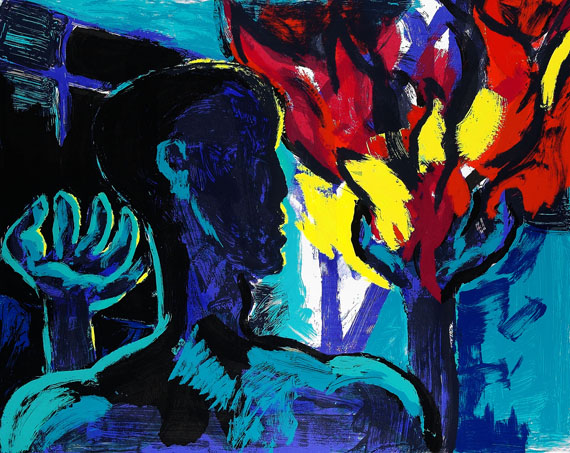 Rainer Fetting - Blauer Kopf