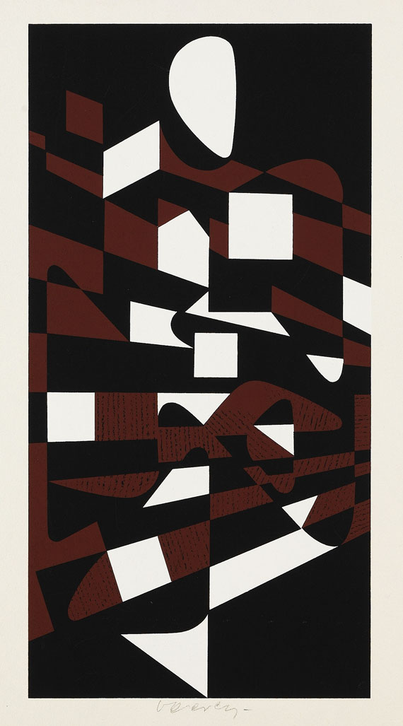 Victor Vasarely - 2 Bll.: Ohne Titel