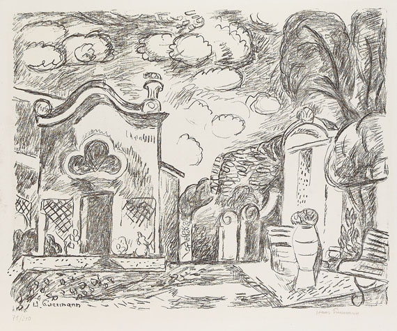 Hans Purrmann - Kapelle und Brunnen in Levanto