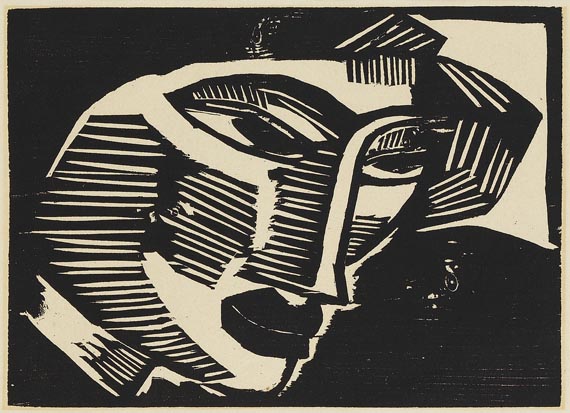 Karl Schmidt-Rottluff - 2 Bll.: Frauenkopf