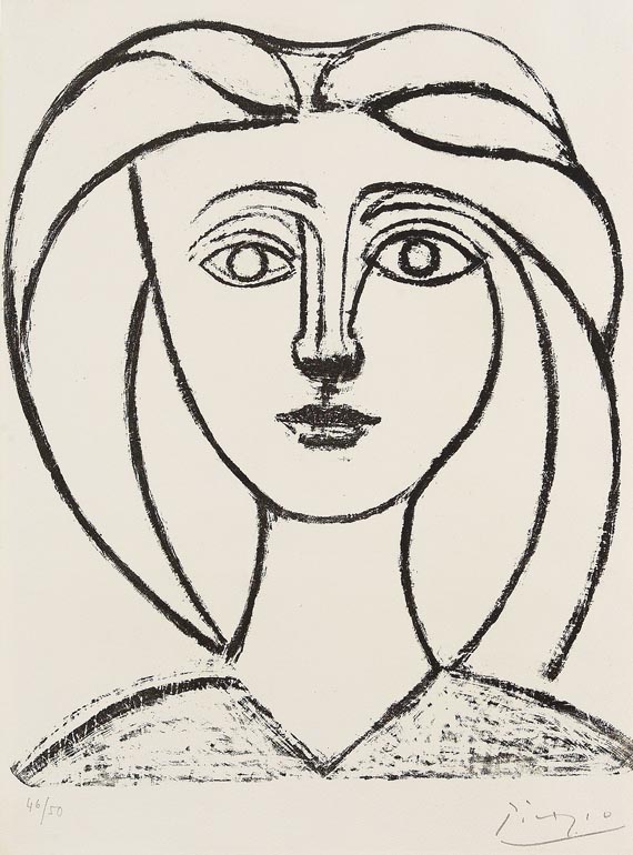 Pablo Picasso - Jeune Fille aux Grands Cheveux