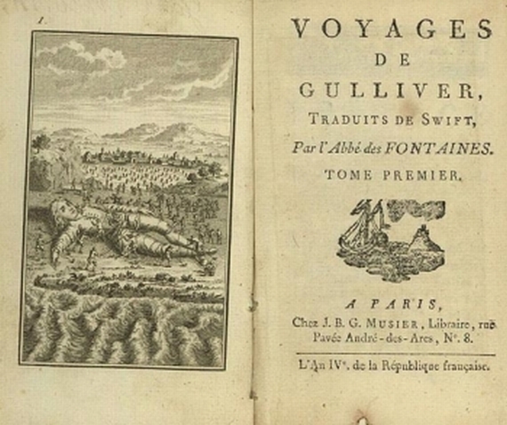 Jonathan Swift - 2 französ. Werke (insg. 3 Tle.). 1721