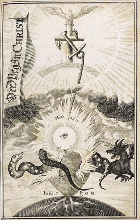 Jacob Böhme - Theosophische Schriften. 5 Tle. in 2 Bdn. 1682.