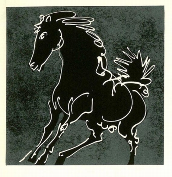 Hans Erni - Chevaux. 1966