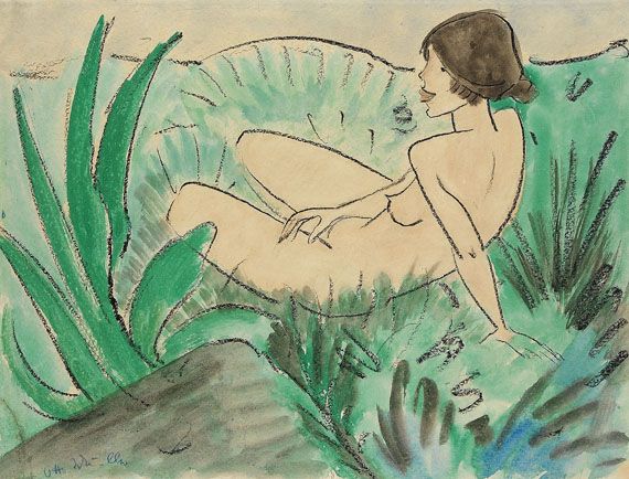 Otto Mueller - Mädchen im Dünengras
