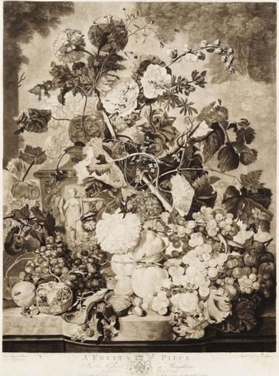 Richard Earlom - 2 Bll.: Blumenstück. Fruchtstück