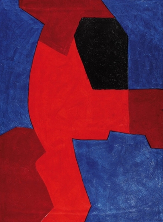 Serge Poliakoff - Composition bleue, rouge et noire