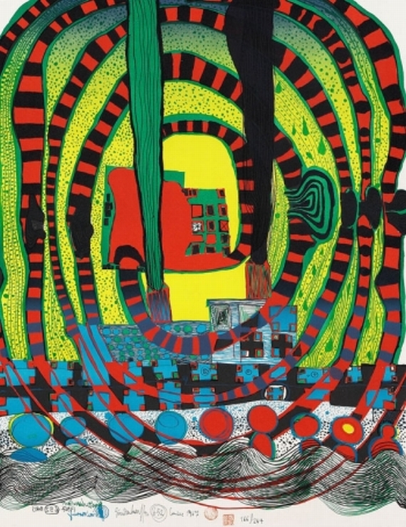 Friedensreich Hundertwasser - Seereise II - Reise zur See und mit der Bahn