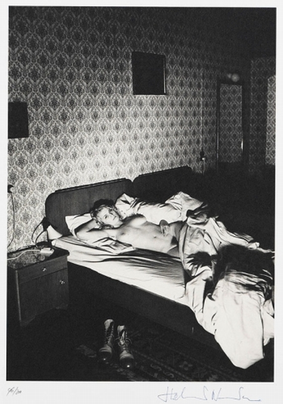 Helmut Newton - Nude on Bed