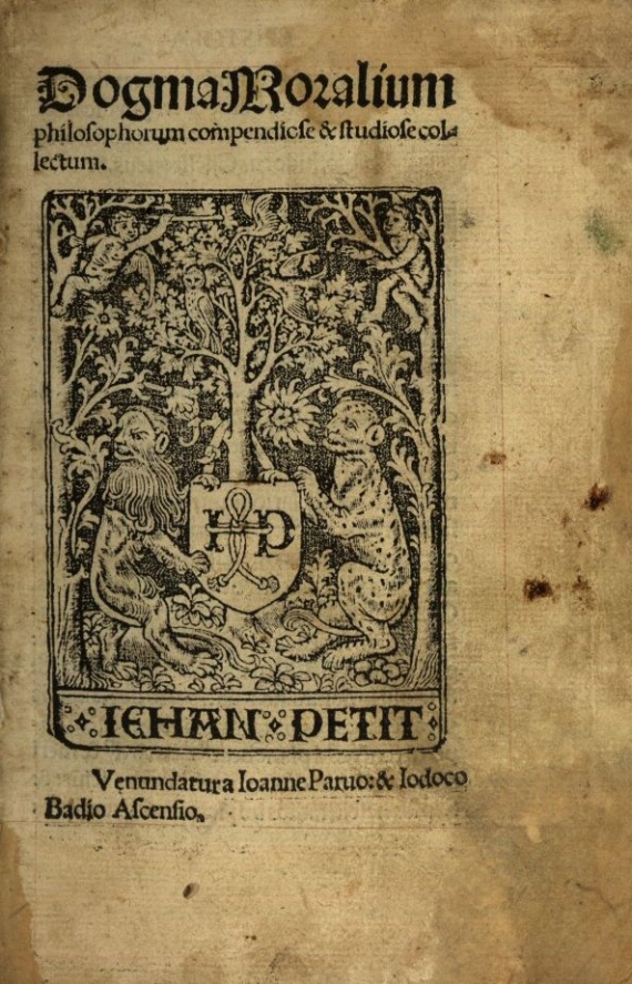   - Dogma moralium philosophorum. 1511.