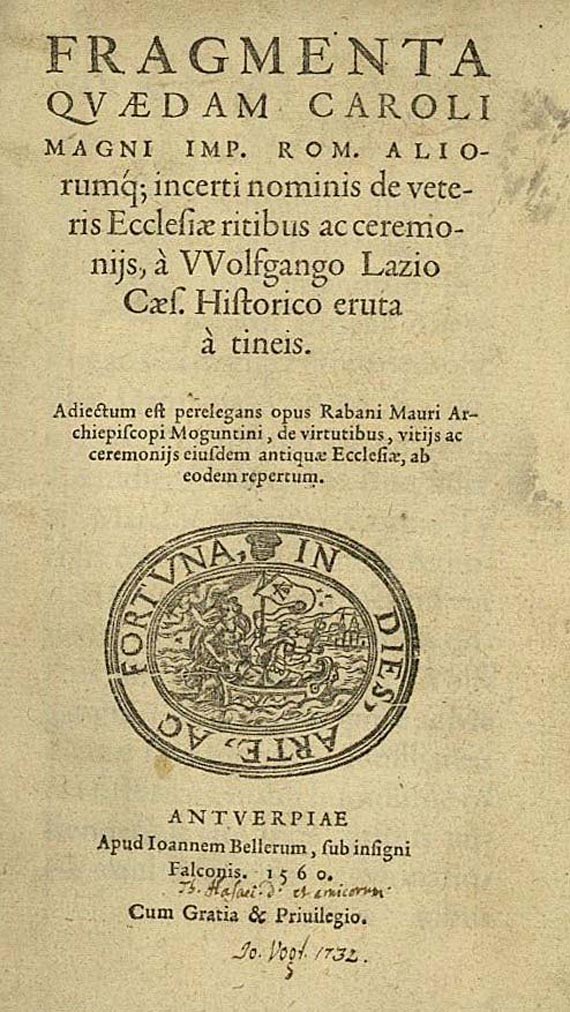 Wolfgang Lazius - Fragmenta Quaedam. 1560