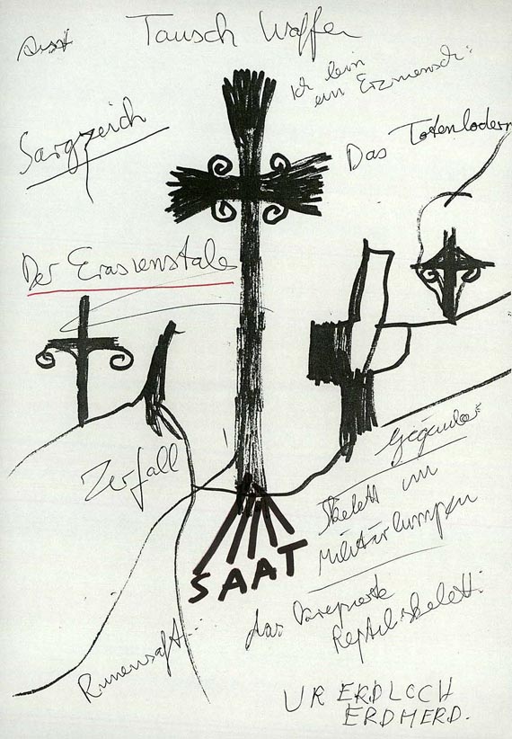 Jonathan Meese - Mappe mit ca. 184 Textseiten. 2000