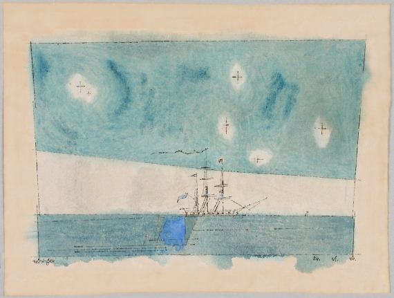 Lyonel Feininger - Ohne Titel (Ship at the Sea, Ships and Iceberg)